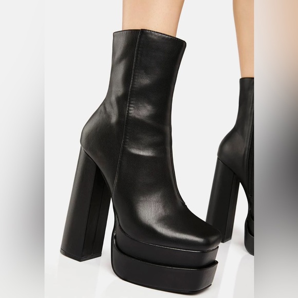 Supine Platform Ankle Boots - Picture 4 of 5